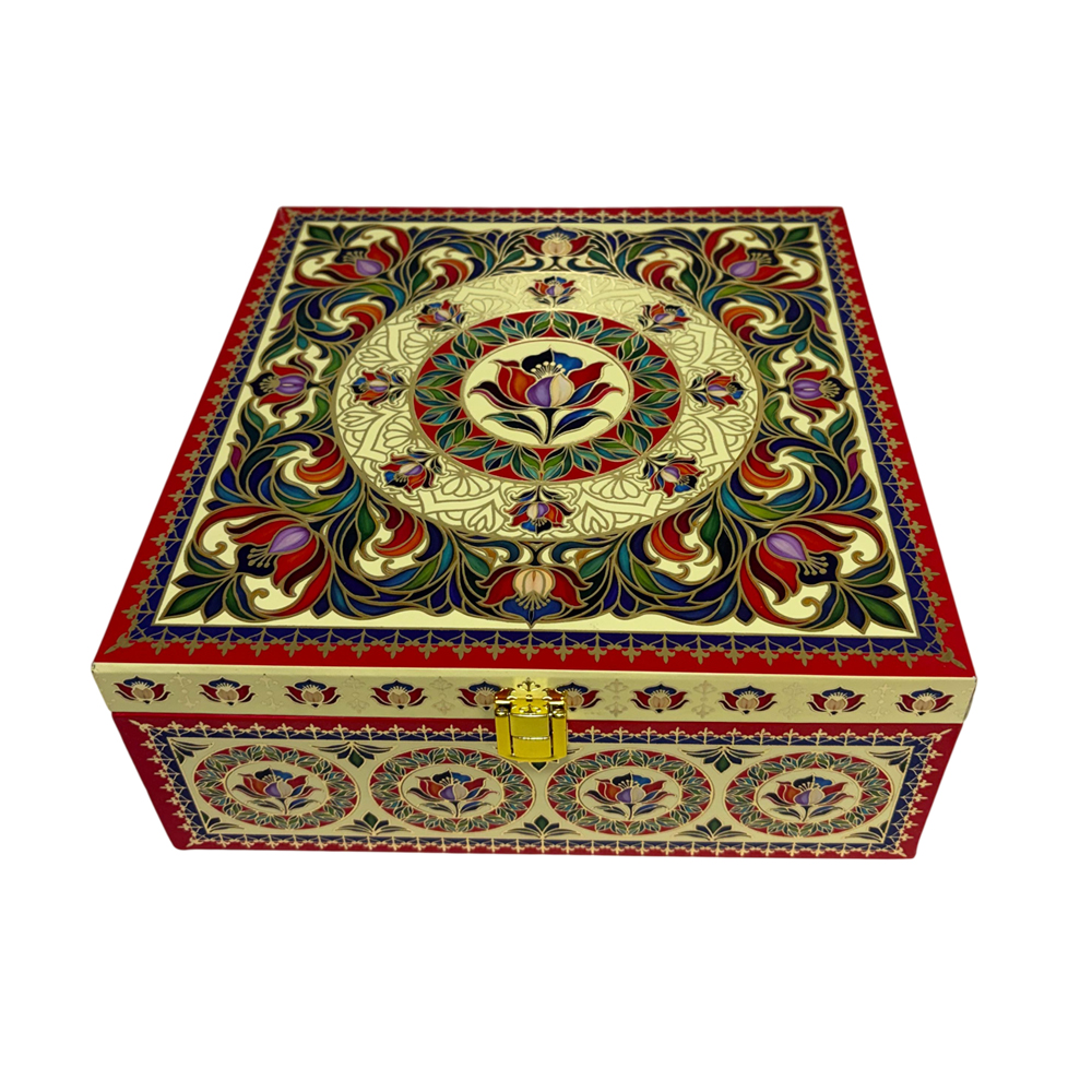 4 Jar Decorative Gift Box | Premium Dry Fruit & Festive Gift Box