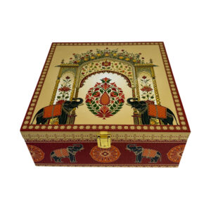 4 Jar Decorative Gift Box | Premium Dry Fruit & Festive Gift Box
