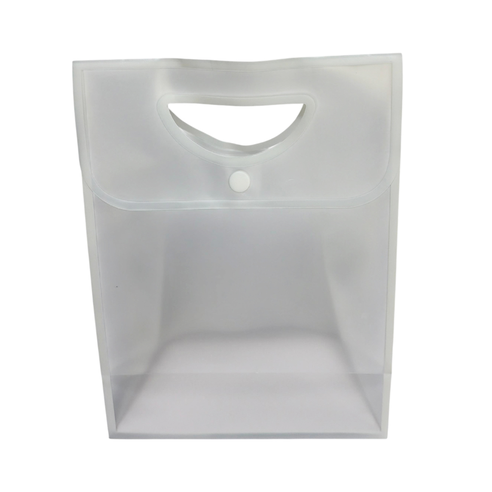 Premium PVC Hamper Bag with Black Handle – Transparent Gift Bag - Image 2