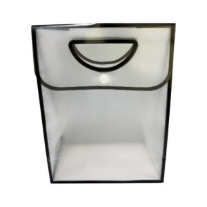 Premium PVC Hamper Bag with Black Handle – Transparent Gift Bag