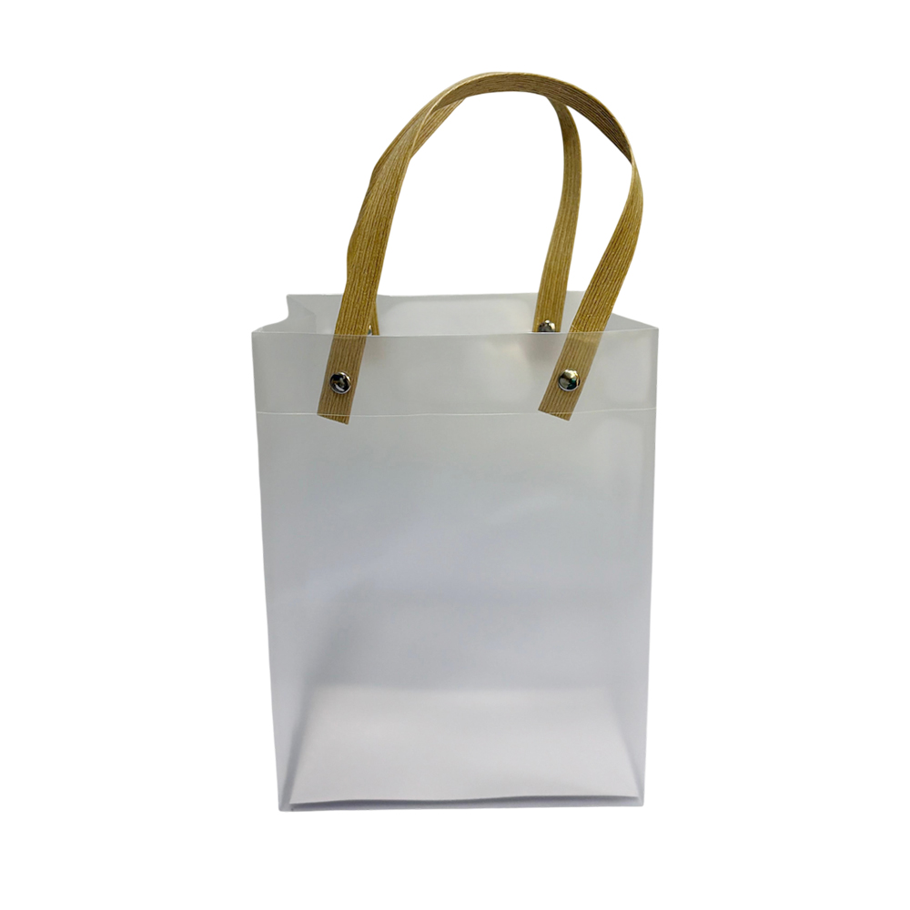Premium PVC Hamper Bag with Gold Handle – Translucent Gift Bag - Image 2