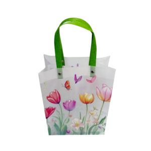 PVC Floral Hamper Bags – Transparent Gift Bags with Flower Print
