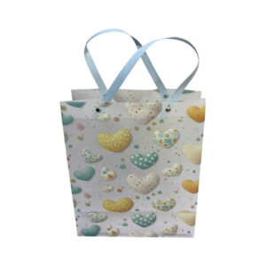 PVC Heart Print Hamper Bags – Transparent Gift Bags with Stylish Heart Design